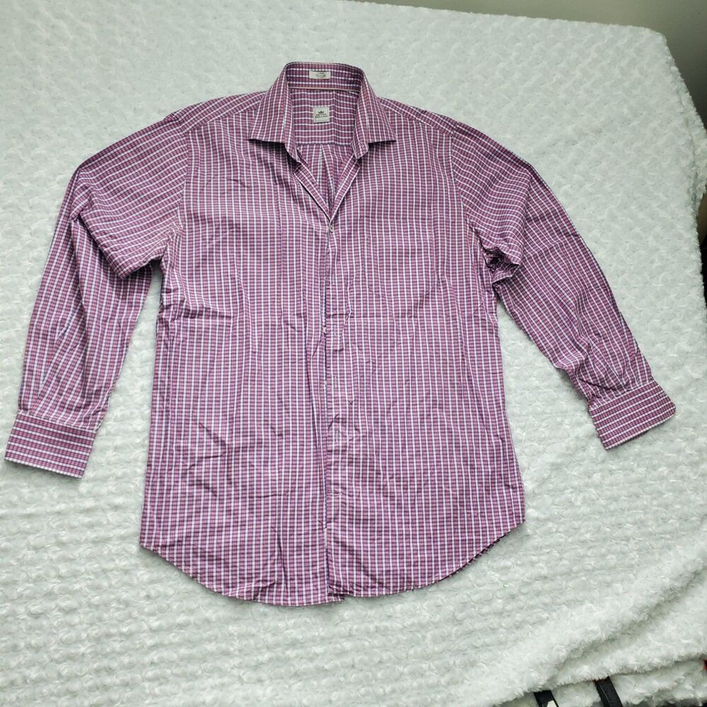 Peter Millar Button-Up L Multicolor Curved Hem Mens